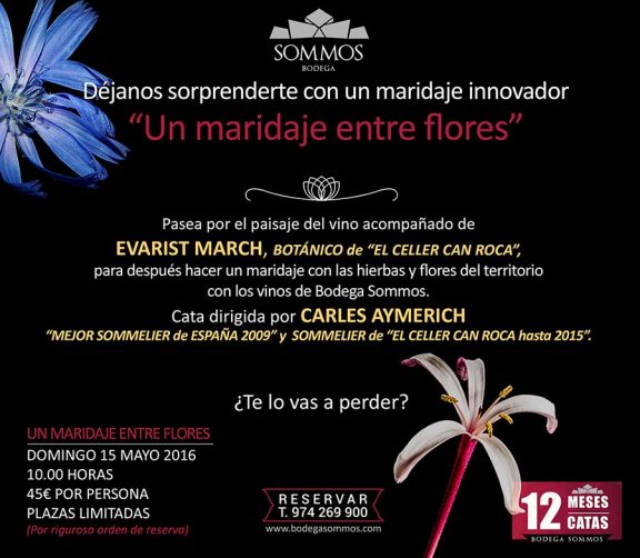 Cata maridaje entre flores