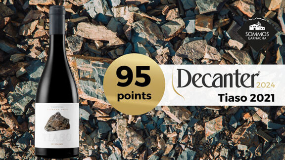 Tiaso 2021, de Sommos Garnacha, el vino mejor valorado en el especial “tintos de Aragón” de la prestigiosa revista británica Decanter